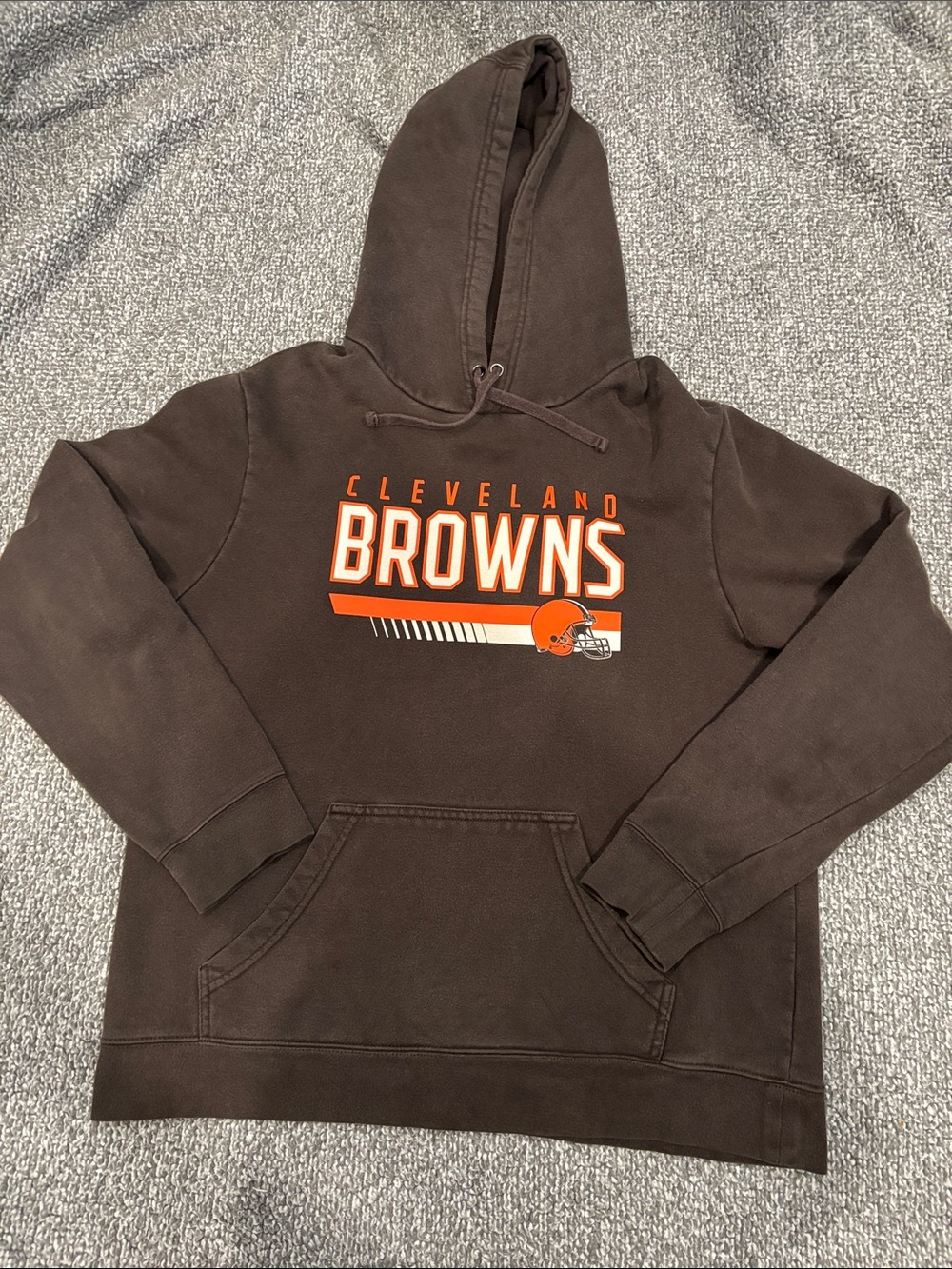 NFL Cleveland Browns Brown Hoodie with Orange Logo